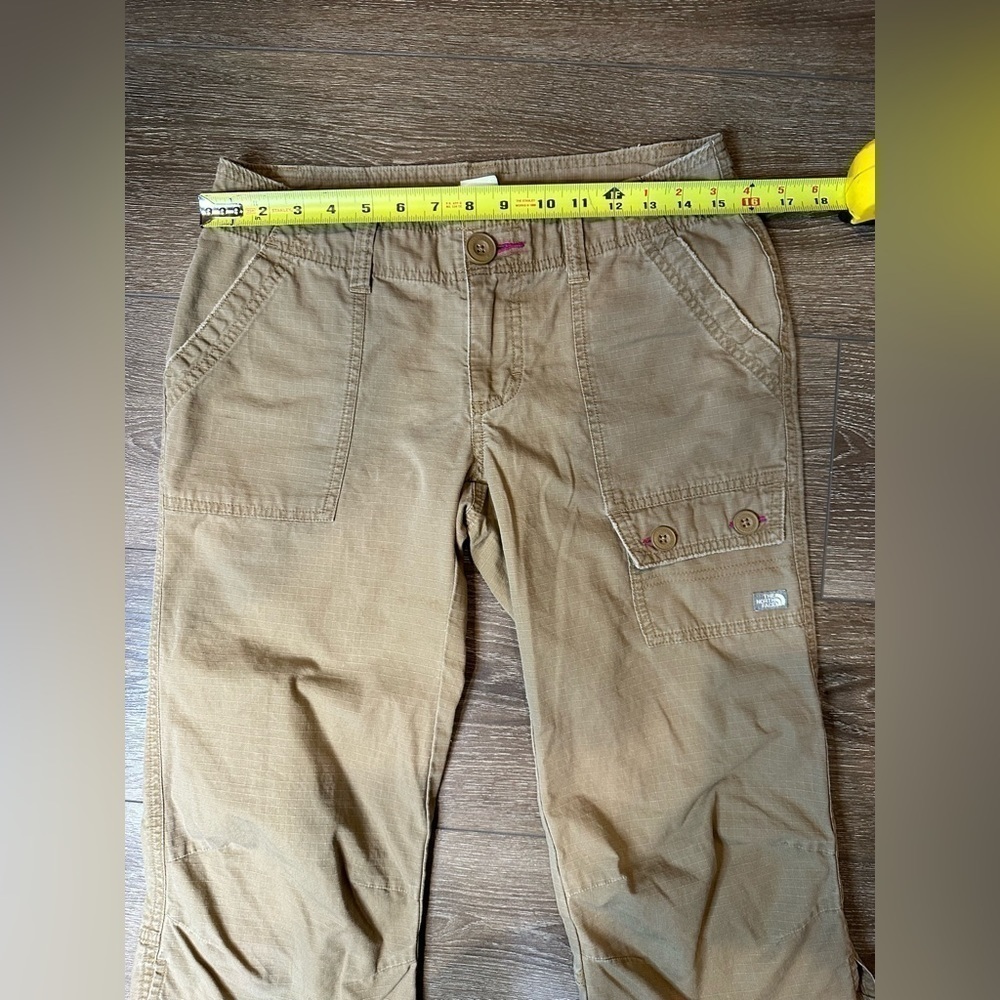 The North Face A5 Series Taupe Tan Cotton Ripstop Cargo Crop Capri Pants - Picture 7 of 8